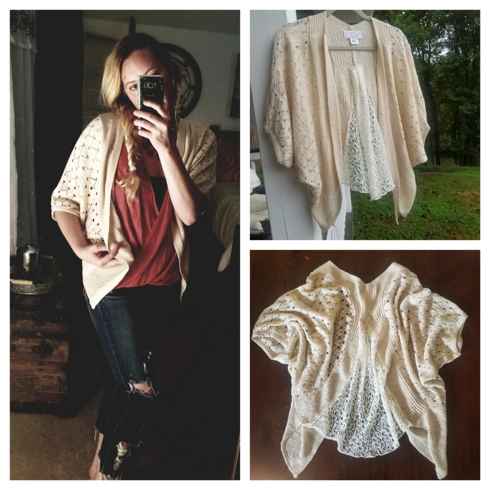 The CUE CHER QU for Anthropologie Lace Shrug